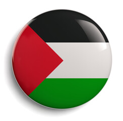 Palestinian Flag Round Button Badge - 664949081