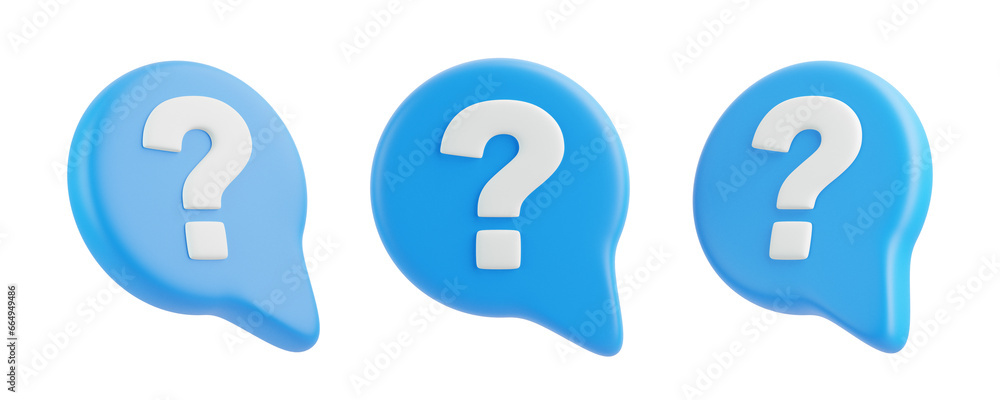 Poster speech bubble isolated on white background. chat icon set. chatting box, message box. 3d render illu