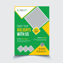 Summer And Winter Travel Flyer Design