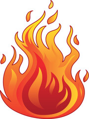 Vector Flame on White background