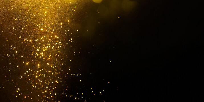 Yellow Sparkle Particle Light Fall Transparent Background 