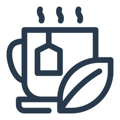 Steaming Hot Tea Winter Relaxation Icon
