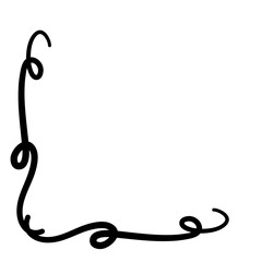 doodle vintage corner border