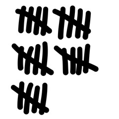 doodle hand drawn count bar