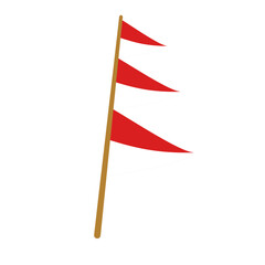 Indonesia flag umbul umbul vector 