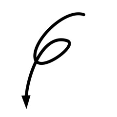 arrow doodle hand drawn vector 