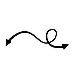 arrow doodle hand drawn vector 