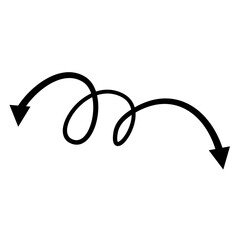 arrow doodle hand drawn vector 