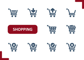 Shopping Cart Icons. Shopping, Cart, E-commerce, Online Shopping Icon
