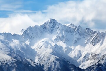 Fototapeta na wymiar tall pristine snow-covered mountain