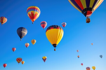 Obraz premium hot air balloons in a clear sky