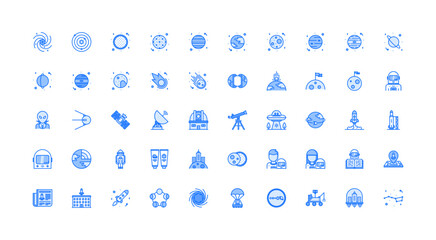 space icon set