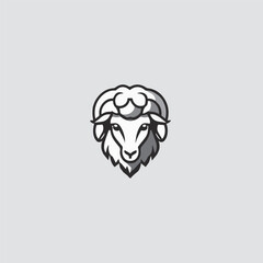 Sheep head symbol illustration vector
