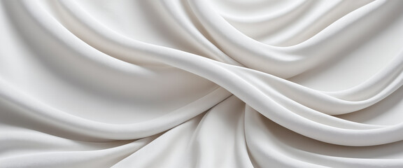 Obraz premium Abstract background of white crumpled fabric. Cloth with folds. Colorful illustration. Generative AI