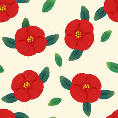 camellia seamless pattern