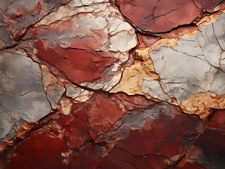 Fototapeta premium Red and Brown Rough Stone Texture Background. Rock Surface Background