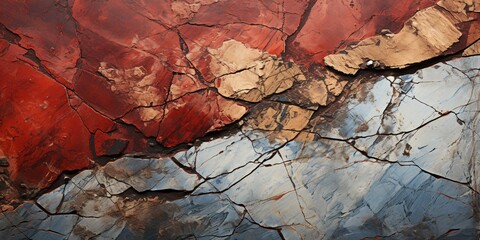 Naklejka premium Red and Brown Rough Stone Texture Background. Rock Surface Background