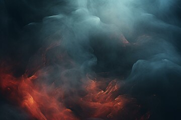 Abstract mist and haze on dark background. Generative AI - obrazy, fototapety, plakaty