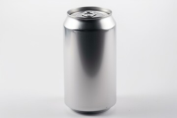 Isolated beer can on white. Generative AI