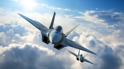 military aircraft fighters in the sky