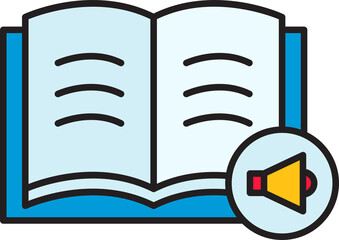 Book and Megaphone Icon
