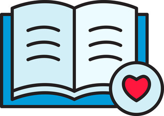 Book and Heart Icon
