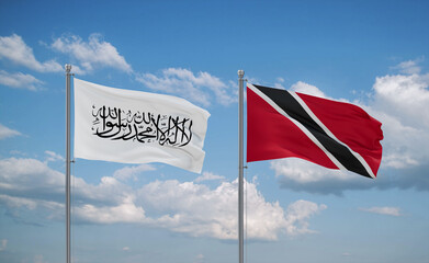 Trinidad and Tobago and Afghanistan flags, country relationship concept