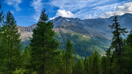 Hochalmspitze mountains area in hohe tauern in autumn sesason