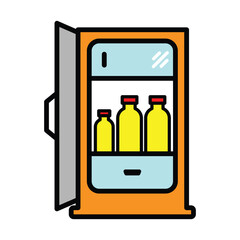 Refrigerator icon design, illustration design