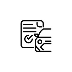 car maintenance list outline icon pixel perfect for web or mobile app