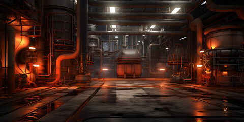 An Industrial banner background 3d 