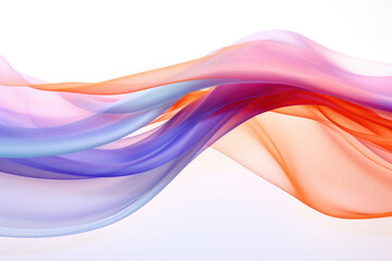 Abstract colorful wave shapes in front of bright background