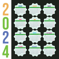 2024 new year calendar design