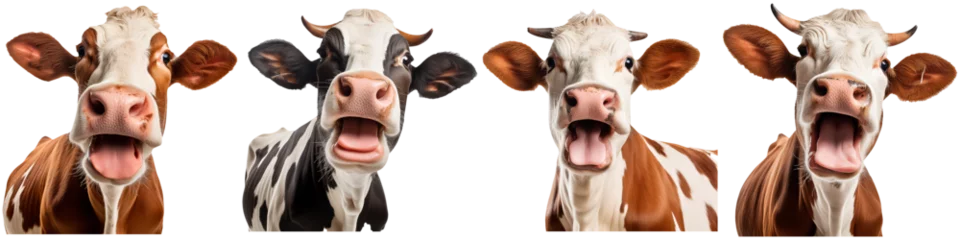 Foto op Plexiglas Happy cow on white background © terra.incognita