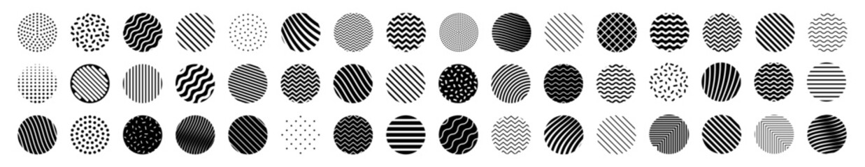 Set of geometric shapes. Memphis design, retro elements for web, vintage, advertisement, commercial banner, poster, leaflet, billboard, sale. Collection trendy halftone vector geometric shapes.