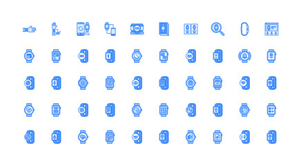 smart watch icon set