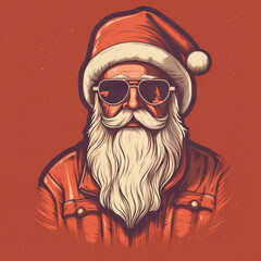 santa claus t shirt design vector "ai generated"