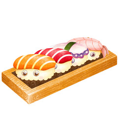 sushi on a plate