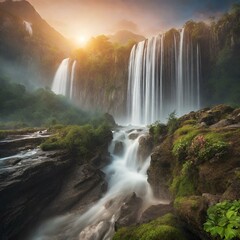 Fototapeta premium waterfall in the mountains