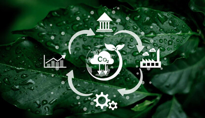 Reduce CO2 emission concept. Clean and friendly environment without carbon dioxide emissions.CO2...