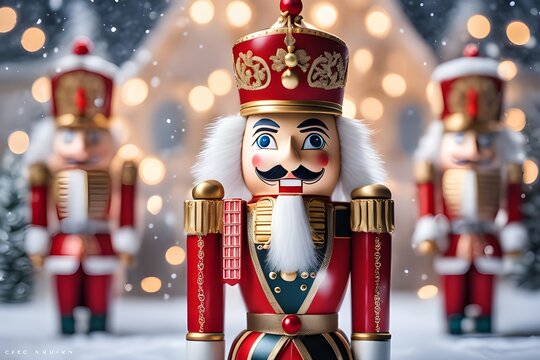 Colorful nutcracker doll, Generative Ai