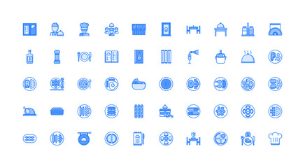 restaurant icon set