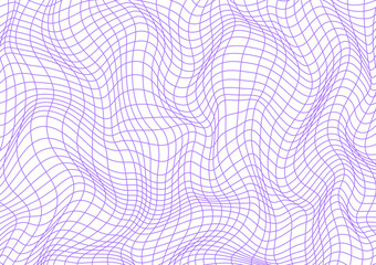 Violet wavy lines pattern on white background - 664998027