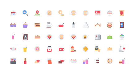 Fototapeta premium cafe icon set