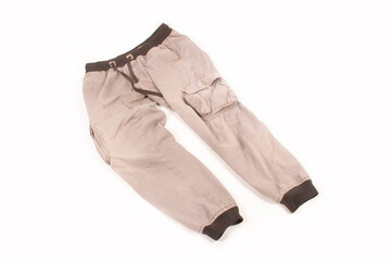a cargo pants photo isolated on white background	