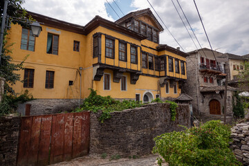 Fototapeta premium Fico House - Yellow traditional house Gjirokaster