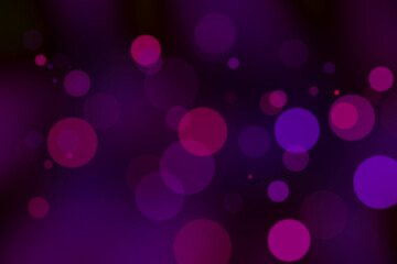 Purple abstract bokeh lights with soft light background illustration Colorful background with defocused lights for illustration