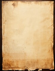 Sheet of vintage yellowed paper.