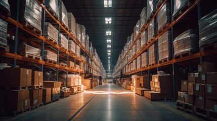 Fototapeta premium Retail warehouse full of goods