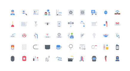 plumber icon set